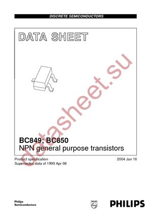 BC849B T/R datasheet  